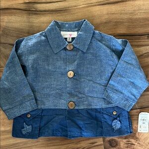 NWT - GRAIN DE LUNE - Glam Blue  Two-Tone Design vest